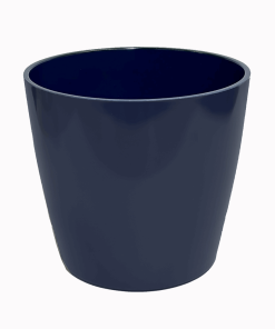 7" Indigo Round Self-Watering Bamboo Pot