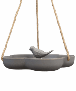 9.2" Anthracite Hanging Bird Bath/Feeder - Bamboo