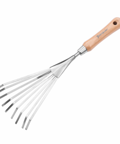 Stainless Steel Hand Rake with Bamboo Handle